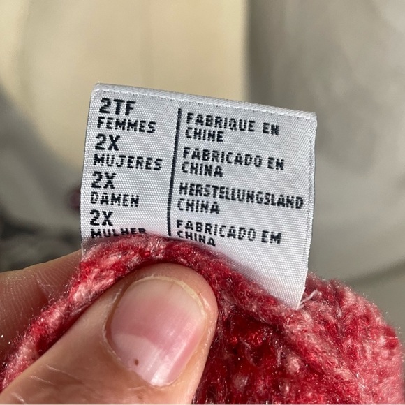 Vintage COLUMBIA Marled Shawl Collar Women's Knit Sweater Size 2X - Picture 6 of 9